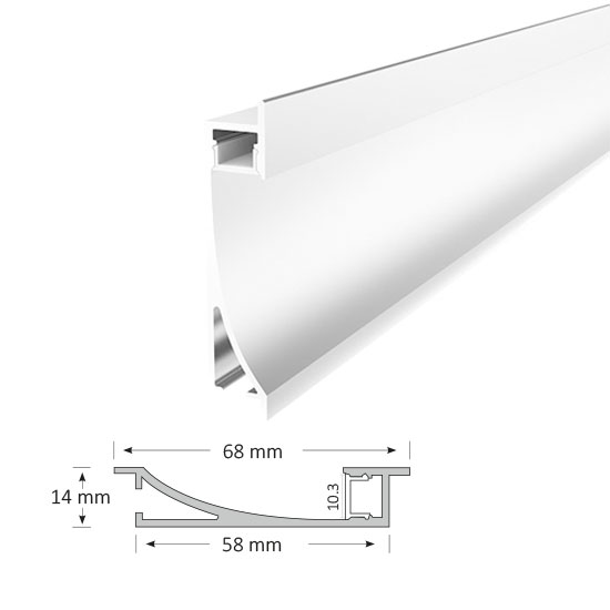 Recessed Extrusion as Wall Light, 023-R