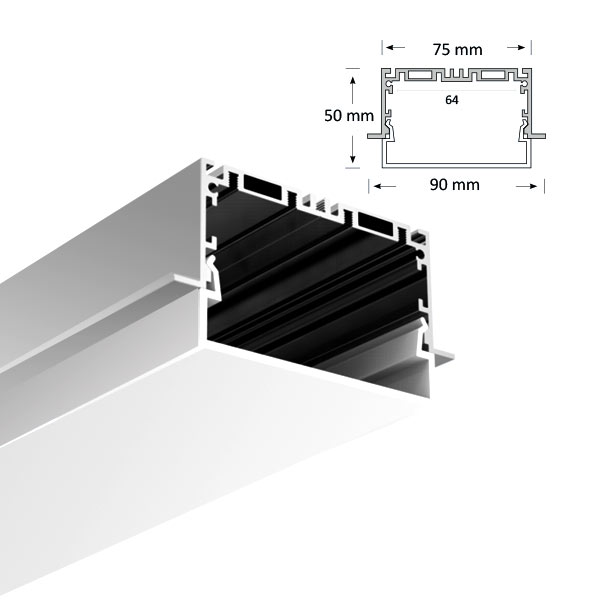 LED Extrusion with U-shaped Diffuser, 086-R